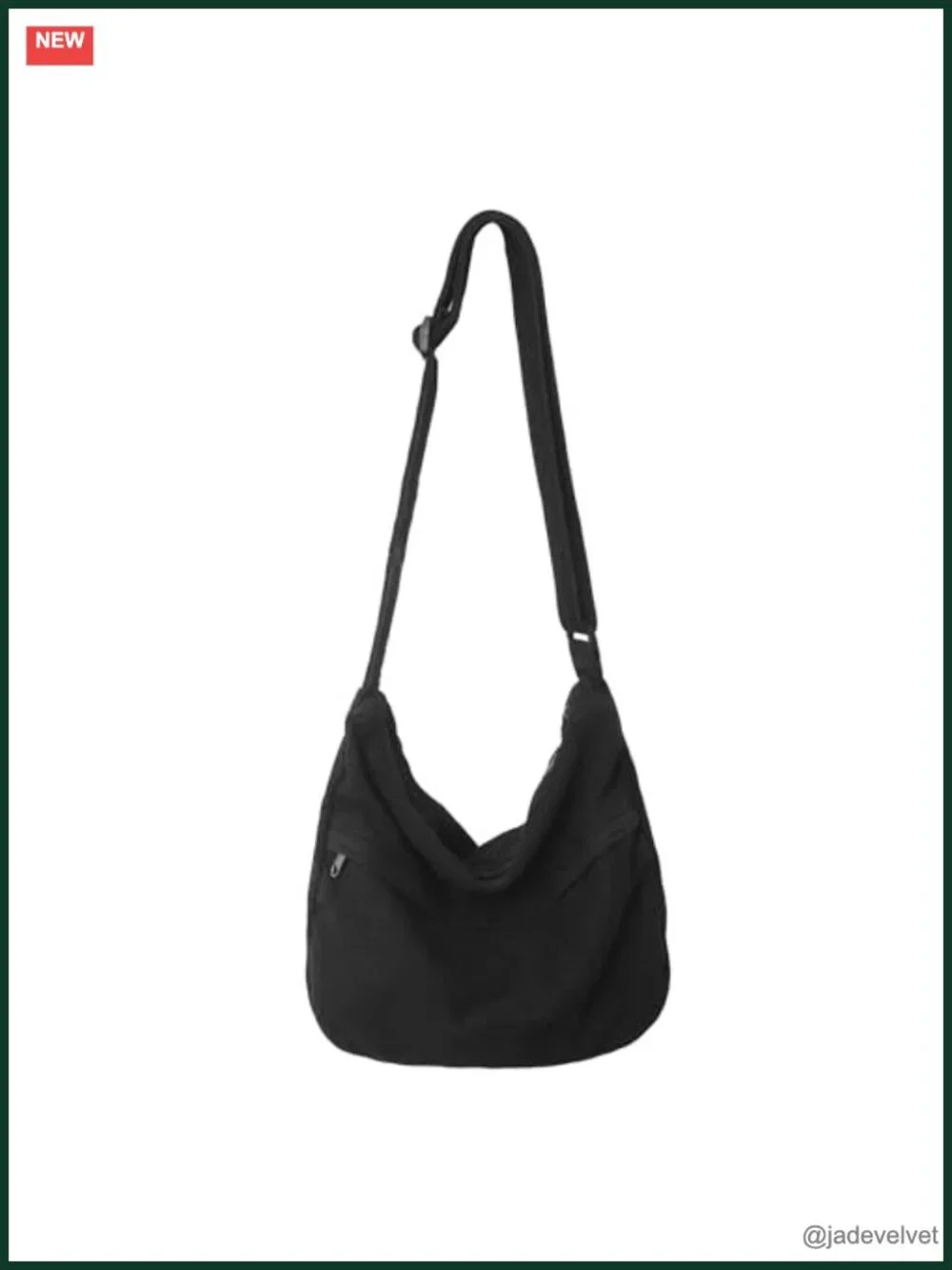 Large Canvas Messenger Crossbody Bag with Zipper Shoulder Tote Handbag